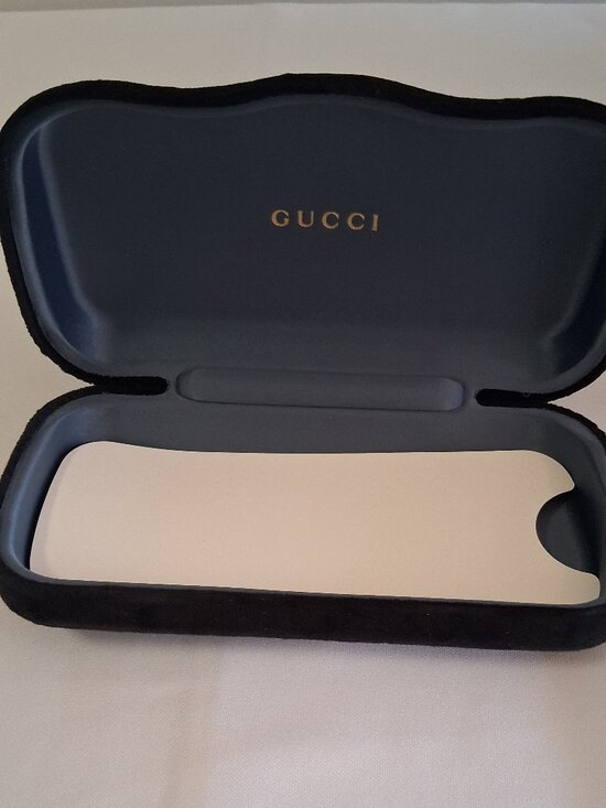 Gucci Lightness Square Sunglasses – Black/Grey (GG0022S-001-57) – Gently Used main image 6